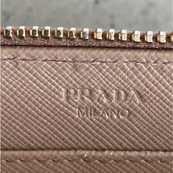 PRADA nude prada saffiano zip wallet - Picture 6 of 16